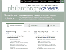 Tablet Screenshot of careers.philanthropy.com